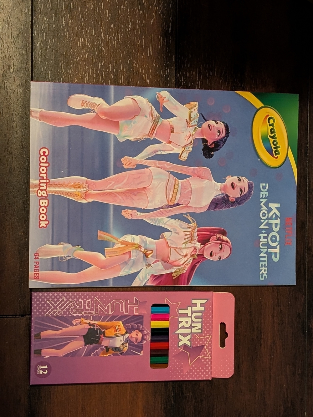 Netflix Crayola K-Pop Demon Hunters Coloring Book with  Colored Pencils